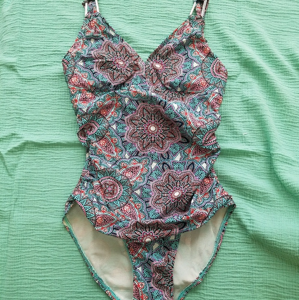 Flattering one piece swimsuit